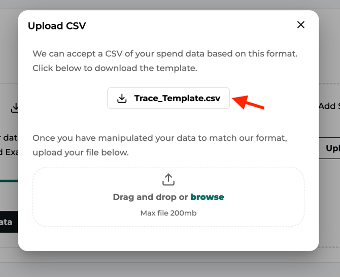 CSV template